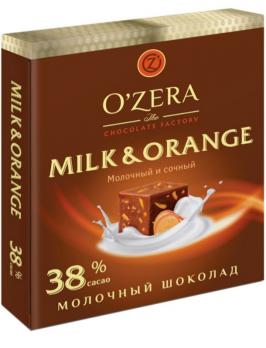 Ozera Шоколад молочный Milk and Orange, 90 гр. КДВ
