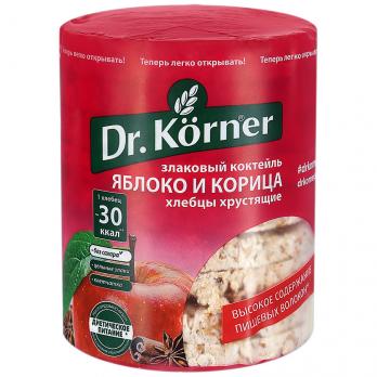 Хлебцы Dr. Korner Злаковый коктейль Яблоко и корица, 100 гр. "М"