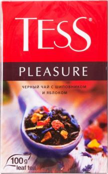 TESS PLEASURE чай черный листовой шиповник/яблоко 100г "М"