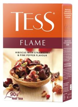 Чай травяной TESS FLAME со вкусом и ароматом клубники и апельсина, 90 гр. "М"